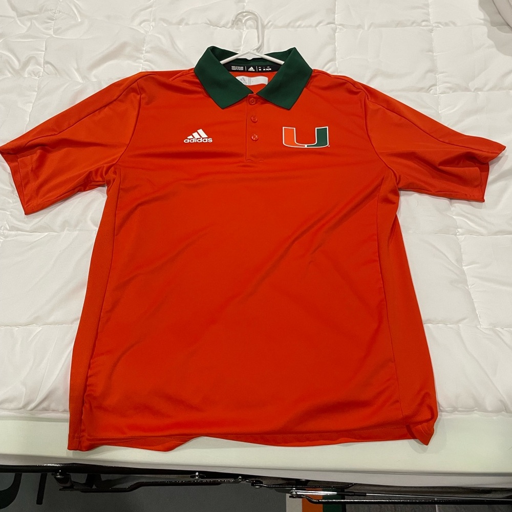 Adidas Men's Orange Polo Shirt